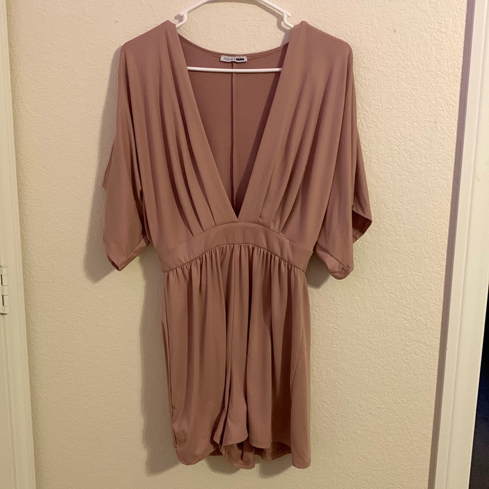 Fashion Nova light pink romper